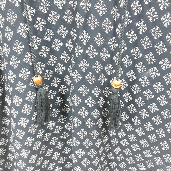 Lucky Brand Black Beaded Boho Tunic Top - Picture 4 of 6